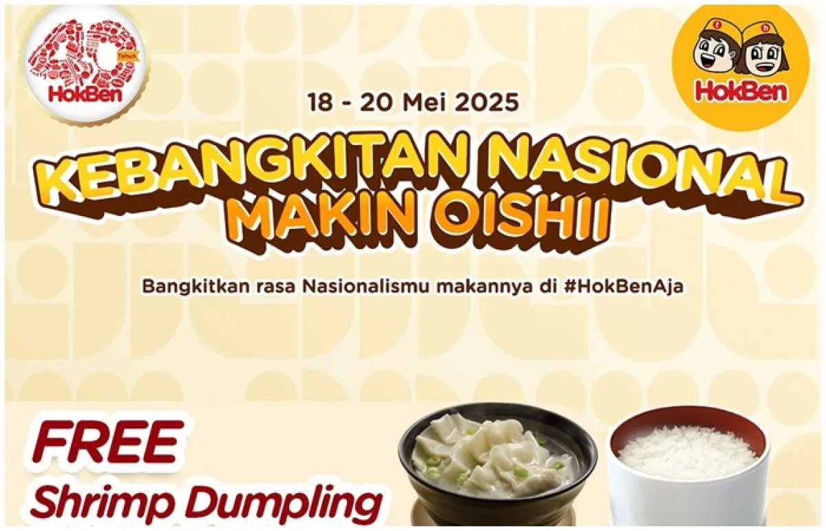 Promo Hokben Kebangkitan Nasional 18-20 Mei, Ada 4 Paket Hemat Plus Free Menu Khusus