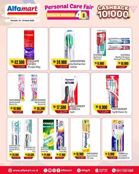 Promo Alfamart Personal Care Fair Periode 16-31 Maret 2025