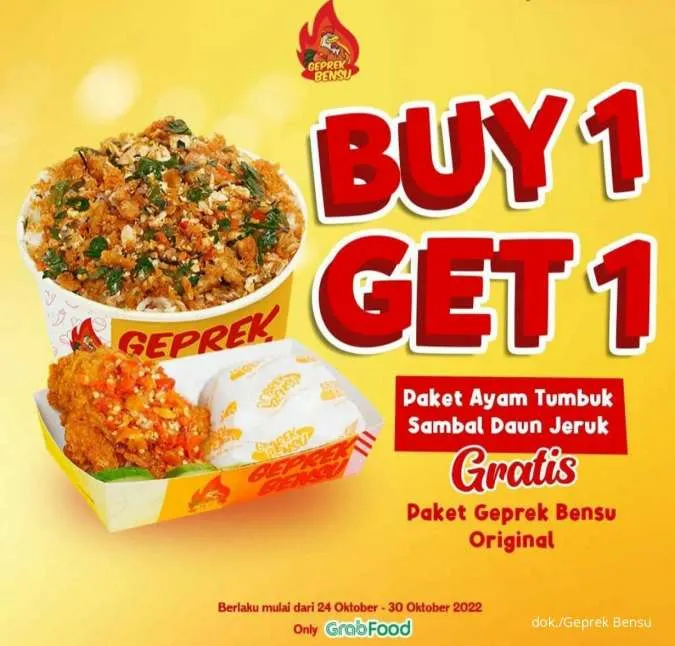 Promo Geprek Bensu Beli 1 Gratis 1
