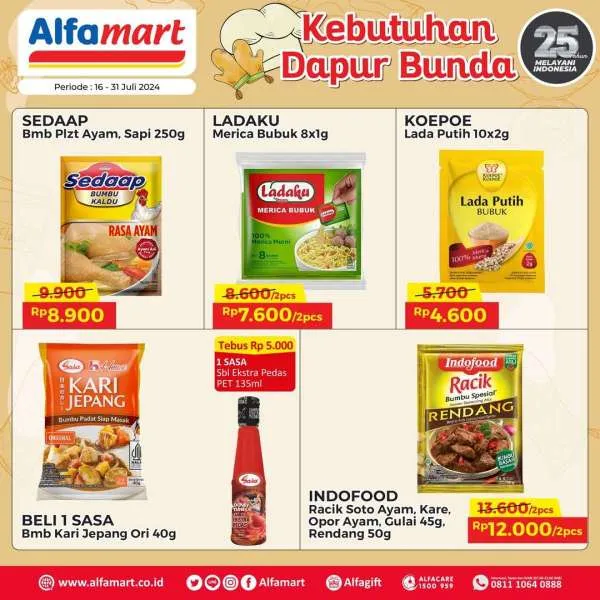 Promo Alfamart Kebutuhan Dapur Periode 16-31 Juli 2024