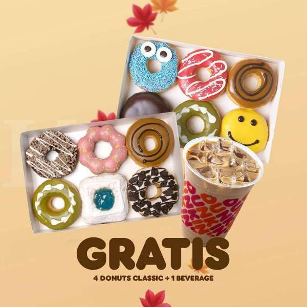 Promo Coffee Day with Dunkin Donuts Berlaku 27-30 September 