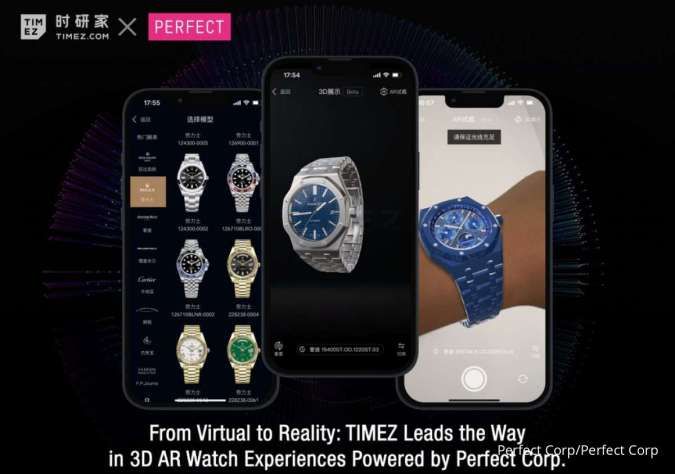 Perfect Corp dan TIMEZ Merilis Teknologi AR, Belanja Online Jam Tangan Lebih Riil