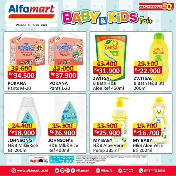 Promo Alfamart Baby & Kids Fair Periode 1-15 Juli 2023