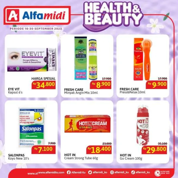 Promo Alfamidi Health & Beauty Periode 16-30 September 2023