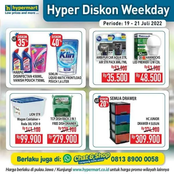 Promo Hypermart Hyper Diskon Weekday Periode 19-21 Juli 2022