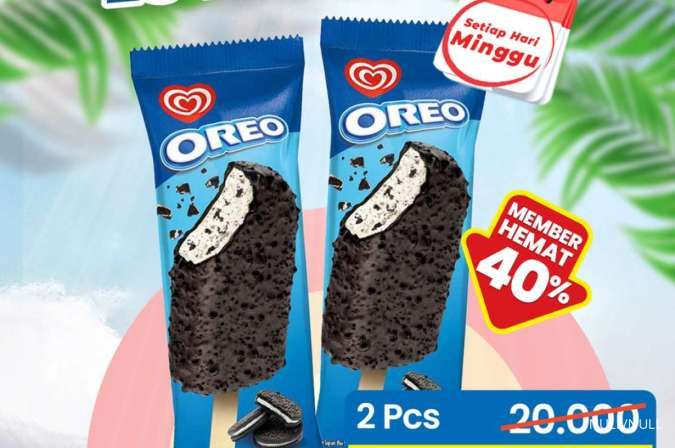 Promo Es Krim Weekend di Indomaret Minggu 29 Juni 2025, Walls Oreo Hemat