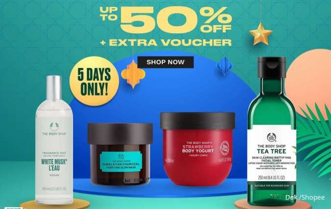 Promo The Body Shop 4.4 Online Beauty Sale, Diskon hingga 50% Hanya 5 Hari