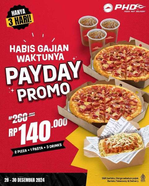 Promo Pizza Hut Payday 28-30 Desember 2024