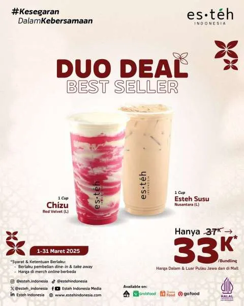 Promo Esteh Indonesia Duo Deal Best Seller