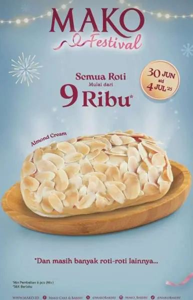 Promo Mako Festival Semua Roti Mulai Rp 9.000