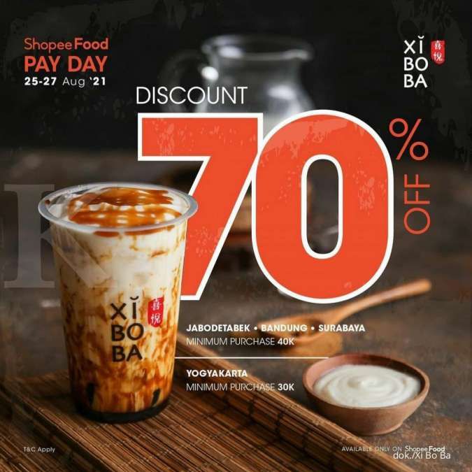 Hari Terakhir Promo Xi Bo Ba Diskon 70% Khusus ShopeeFood Minimum Pembelian Rp 40.000