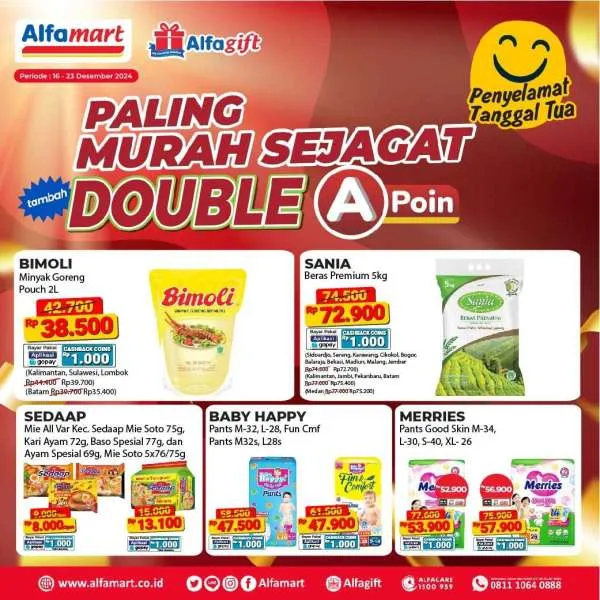 Promo Alfamart Paling Murah Sejagat Periode 16-23 Desember 2024