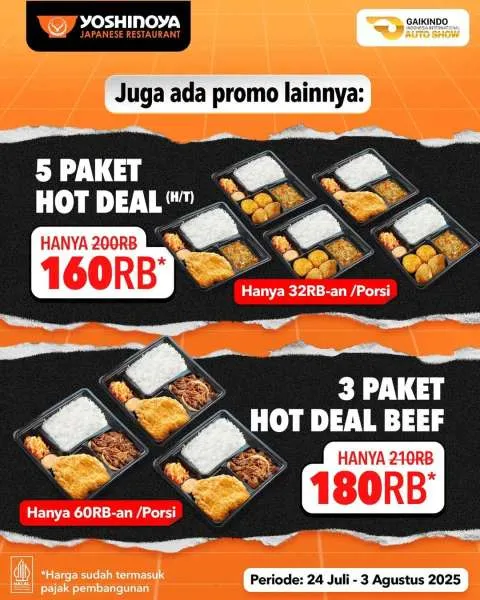 Promo Yoshinoya Khusus Pengunjung GIIAS Paket Hemat Rame-Rame