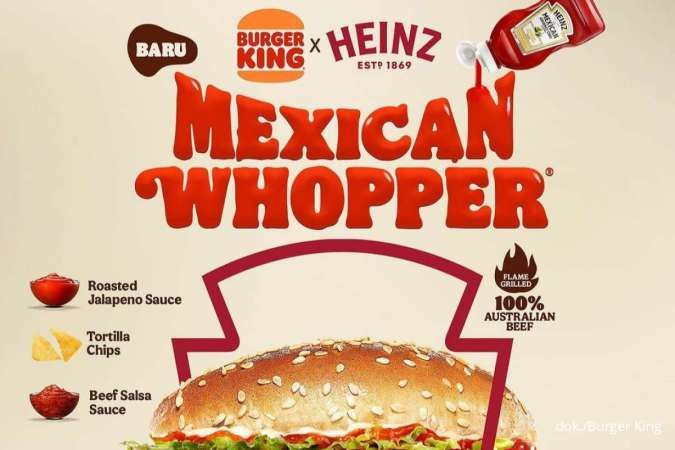 Promo Burger King x Heinz, Menu Baru Mexican Whopper Wajib Dicoba
