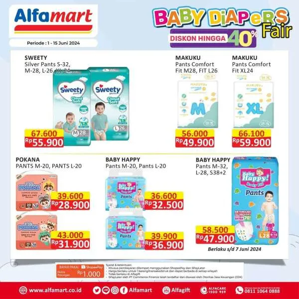 Promo Alfamart Baby Diapers Fair Periode 1-15 Juni 2024