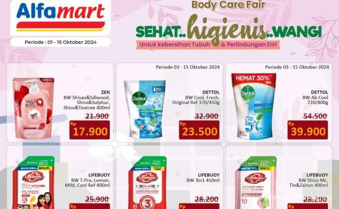 Promo Deterjen dan Sabun Mandi di Alfamart Berakhir Besok, Cek promo di Superindo