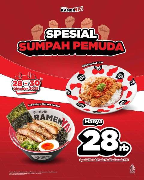 Promo Sumpah Pemuda di Ramen Ya! Oktober 2025