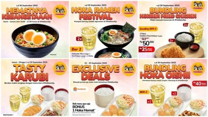 Daftar Promo HokBen Akhir Bulan September 2025, Sendiri atau Ramean Super Hemat