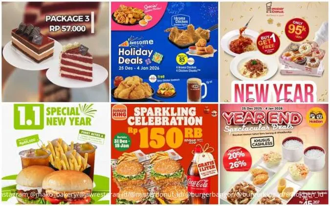 7 Promo Awal Tahun 2026 Kuliner Favorit, Mako Bakery sampai HokBen Banjir Diskon