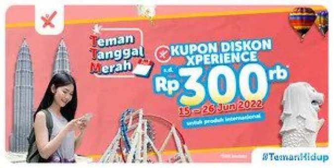 Promo Traveloka TTM, Ada Kupon Diskon Xperience Internasional Sampai Rp 300.000