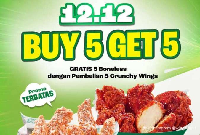 Hemat Melimpah! Promo 12.12 Wingstop Tawarkan Buy 5 Get 5 hingga 17 Desember 2025