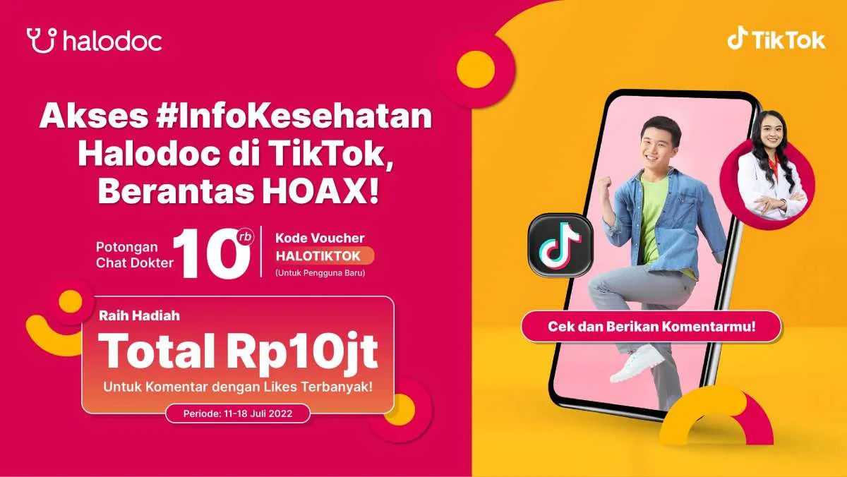 Lawan Hoaks Kesehatan, Halodoc dan TikTok Hadirkan Konten Edukasi InfoKesehatan
