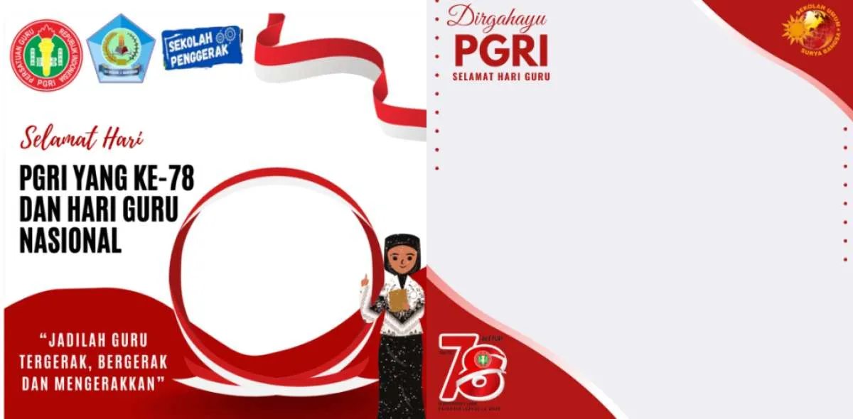25 Twibbon HUT PGRI 2023, Simpan untuk Rayakan Ultah PGRI ke 78 