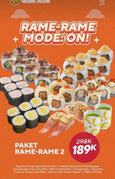 Promo Genki Sushi Paket Rame-Rame 2