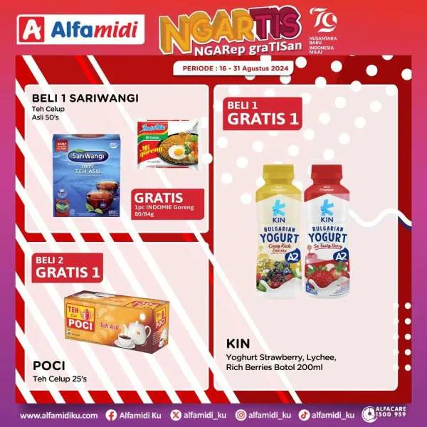 Promo Alfamidi Ngartis (Ngarep Gratisan) Periode 16-31 Agustus 2024