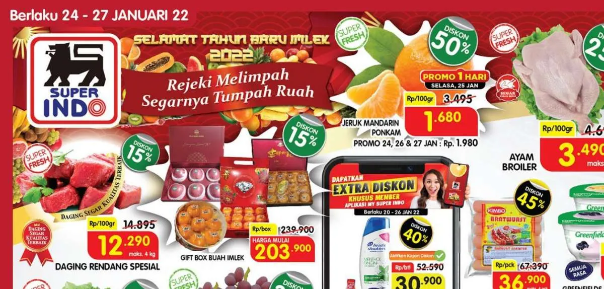Promo Superindo Berlaku 24-27 Januari 2022, Belanja Lebih Murah Mulai Hari Senin!