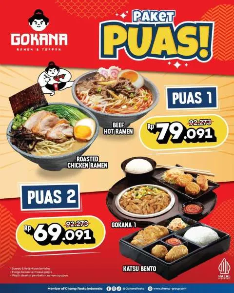 Promo Gokana Paket Puas 2 Menu Lebih Hemat