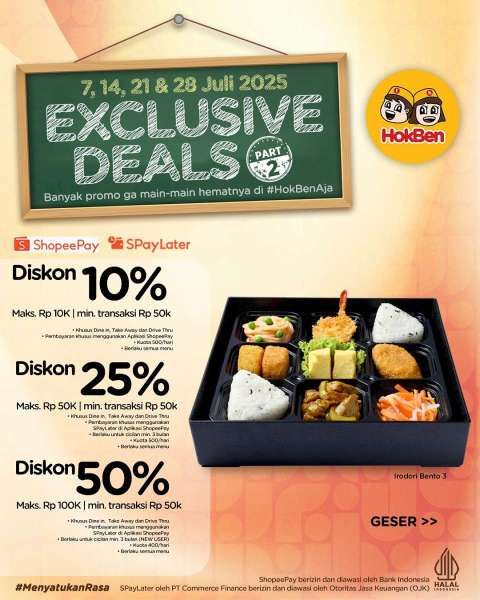 Promo HokBen dengan ShopeePay dan SPayLater Juli 2025