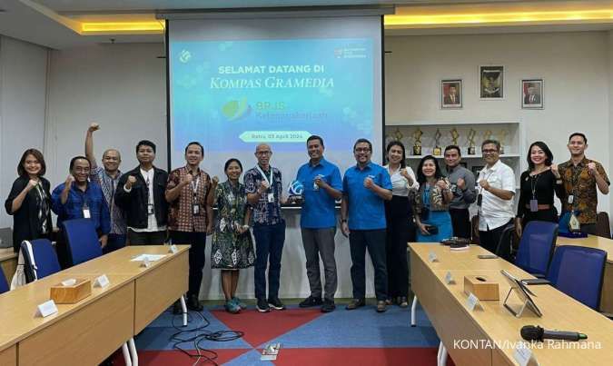 Sinergi BPJS Ketenagakerjaan dengan Kompas Gramedia di Jakarta (3/4).