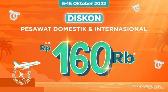 Promo PegiPegi 10.10, Nikmati Diskon Pesawat Domestik dan Internasional Rp 160.000