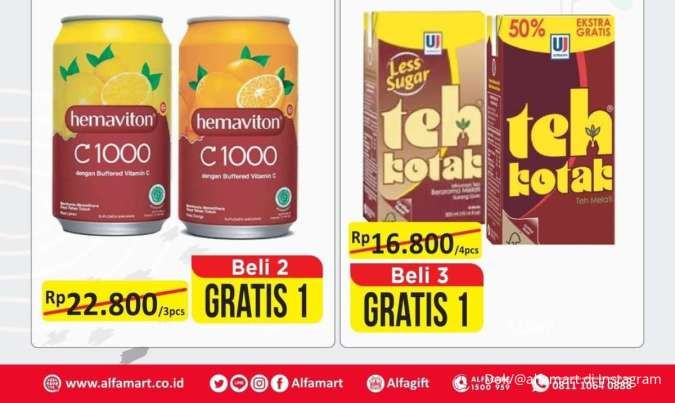 Promo Alfamart Serba Gratis Desember 2024, Teh Kotak Beli 3 Gratis 1 di Akhir Tahun