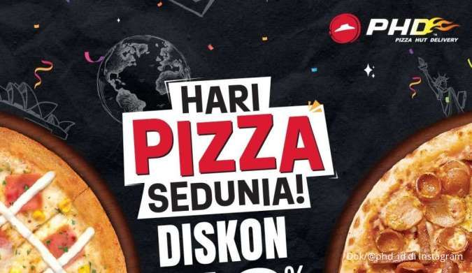 Promo Pizza Hut Delivery di Hari Pizza Sedunia, Diskon 50% Sampai 10 Februari 2025