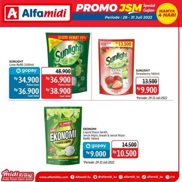 Promo JSM Alfamidi Spesial Gajian Periode 28-31 Juli 2022