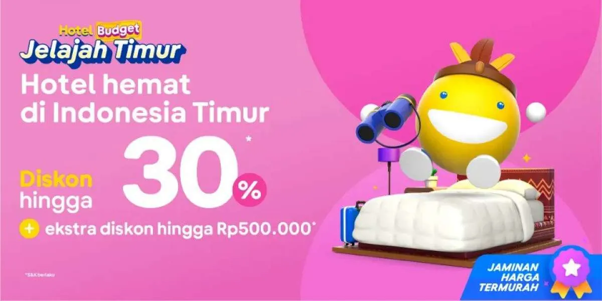 Promo Tiket.com Hotel di Indonesia Timur, Diskon Hotel hingga 30% + Ekstra Rp 500.000
