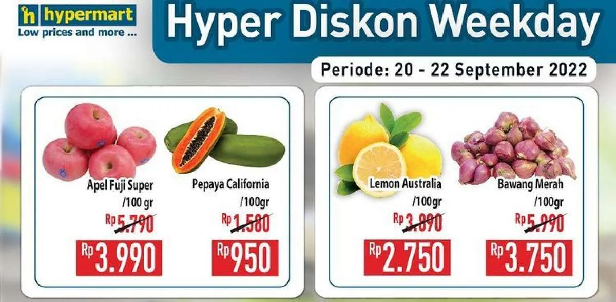 Promo Hypermart 21 September 2022, Belanja Buah yang Lebih Murah