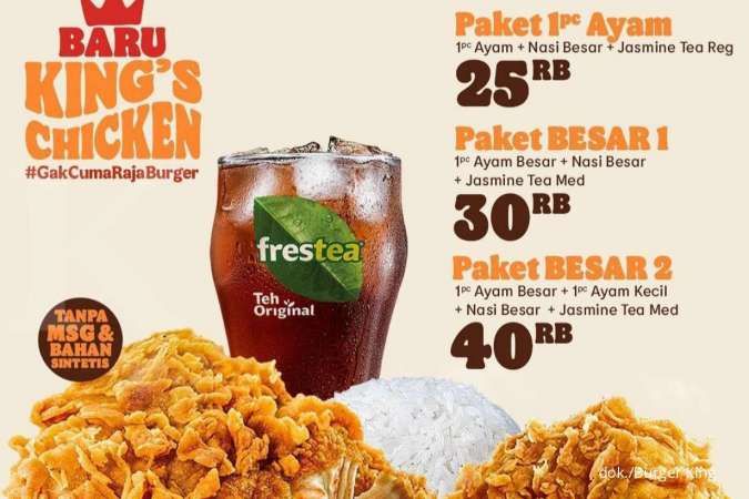 Promo Burger King, Dapatkan Menu Terbaru King’s Chicken dengan Diskon GoPay dan OVO