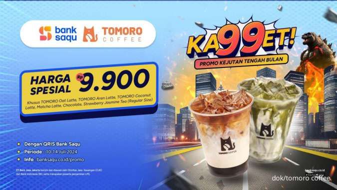 Promo Tomoro Coffee 10-14 Juli 2024, Harga Spesial Aneka Kopi Cuma Rp 9.900