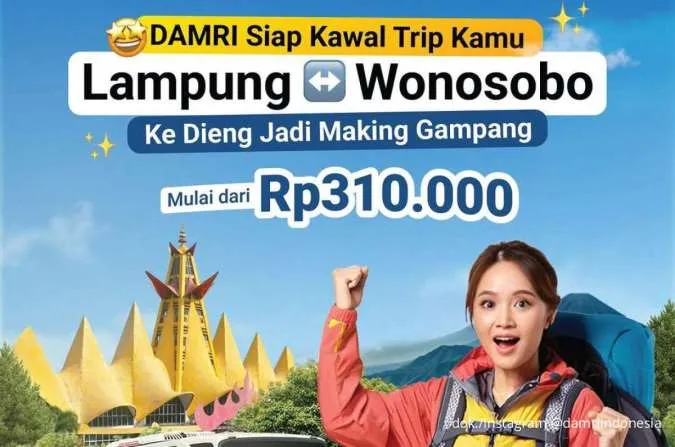 Mulai 17 Oktober, Promo Naik Damri dari Lampung Langsung Wonosobo Cuma Rp 300.000-an