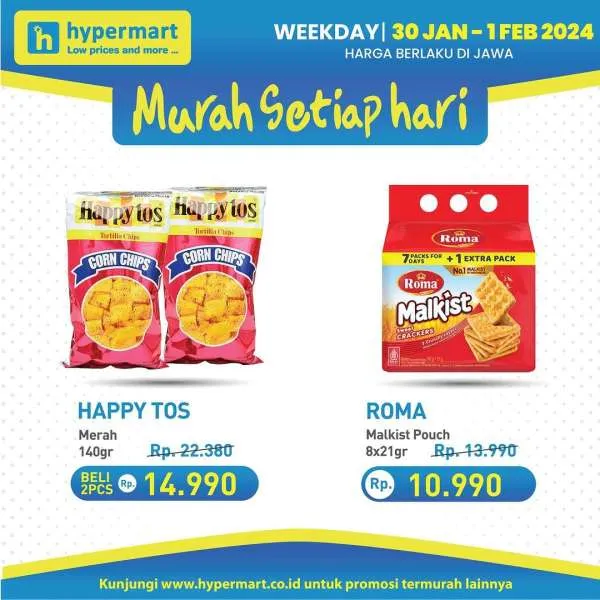 Promo Hypermart Hyper Diskon Weekday Periode 30 Januari-1 Februari 2024