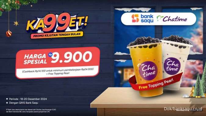 Promo Chatime x Bank Saqu 18-20 Desember 2024