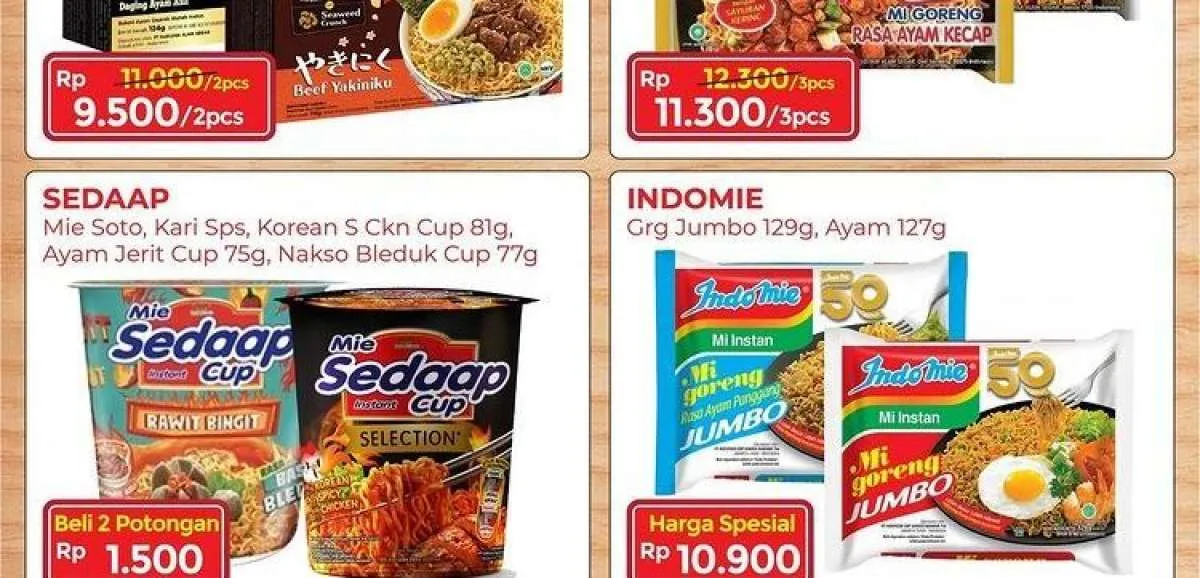 Promo Alfamart Hari Ini Selasa 25 Oktober 2022, Potongan Harga untuk Mie Instan