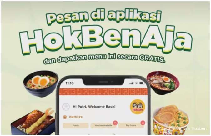 Promo Hokben Khusus Lewat Aplikasi, Bisa Dapat Yakitori atau Hokben Miso Ramen Gratis