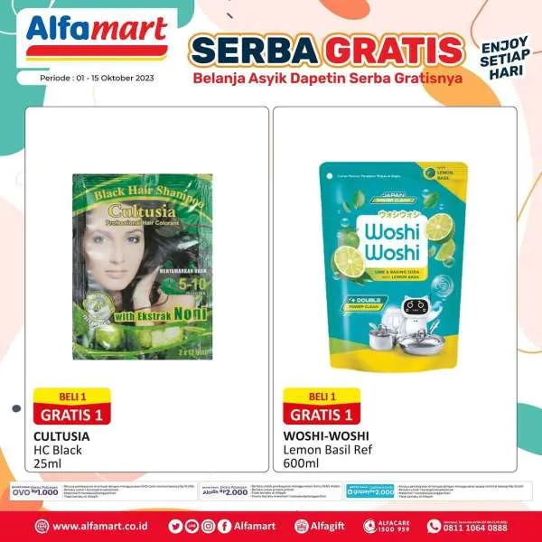 Promo Alfamart Serba Gratis Periode 1-15 Oktober 2023