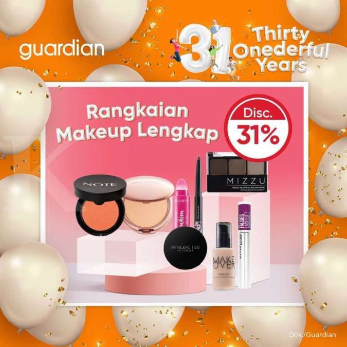 Promo Rangkaian Makeup Lengkap di Guardian, Nikmati Diskon 31% Hingga 20 Oktober 2021