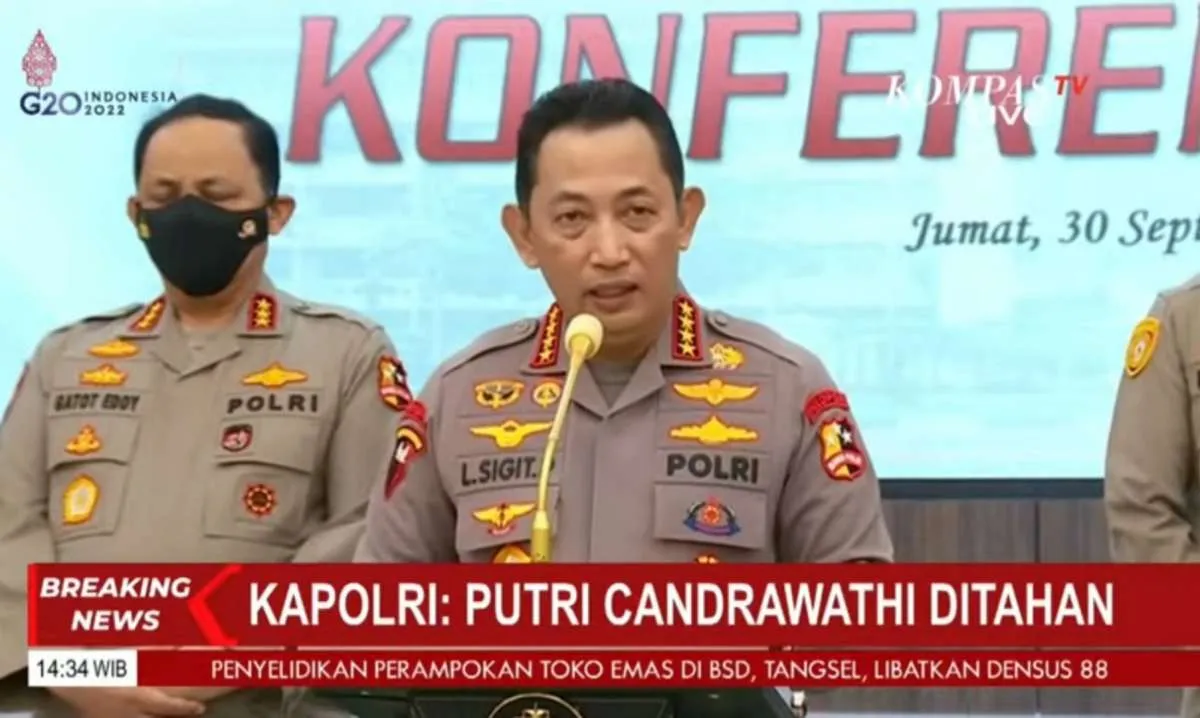 Putri Candrawathi Akhirnya Ditahan, Kapolri: Ini Juga Menjawab Pertanyaan Masyarakat