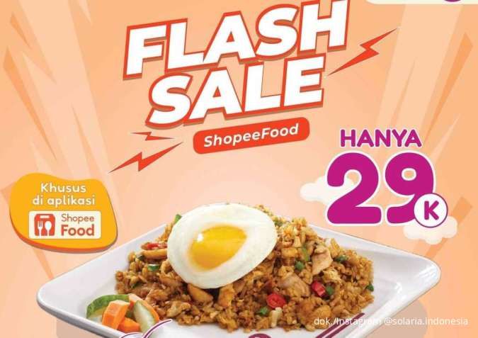 Dompet Aman! Promo Solaria Tebar Harga Hemat Nasi Goreng Spesial di ShopeeFood